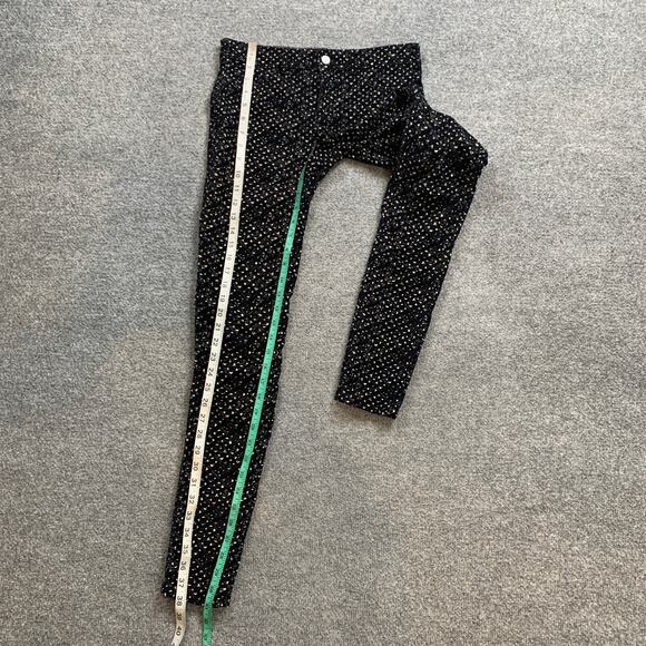 Pilcro Pants Womens 25 Black Cream Corduroy Fit Serif Skinny Ankle Anthropologie - Picture 9 of 16